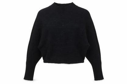 ZARA Women’s Black Mock Neck Dolman Sleeve Knit Jumper Size 10
