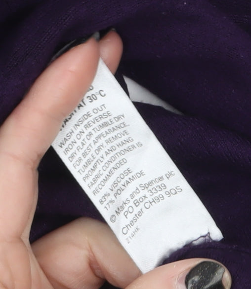 Womens UK Size 12 Marks and Spencer Purple Pullover Jumper