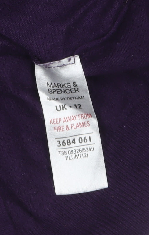 Womens UK Size 12 Marks and Spencer Purple Pullover Jumper