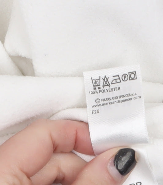 Womens UK Size 16 Marks and Spencer White Pullover Sweatshirt