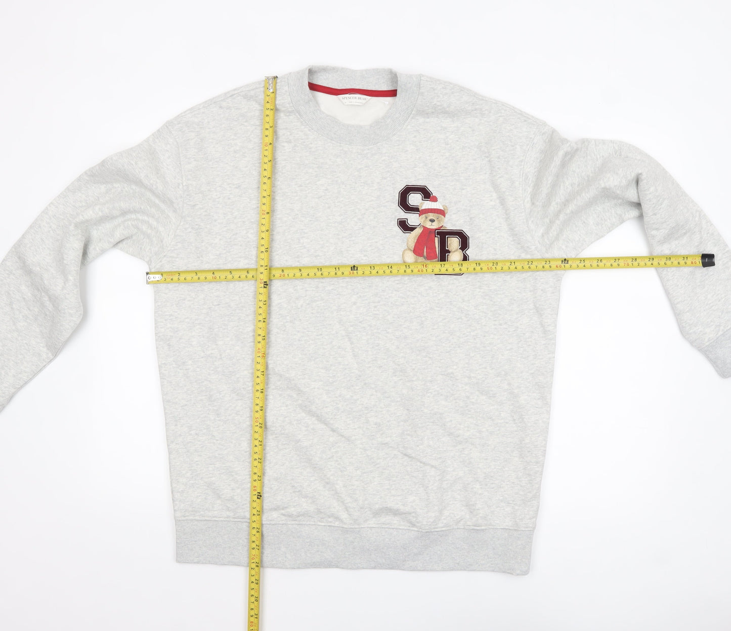 Mens UK Size M Marks and Spencer Grey Pullover Sweatshirt