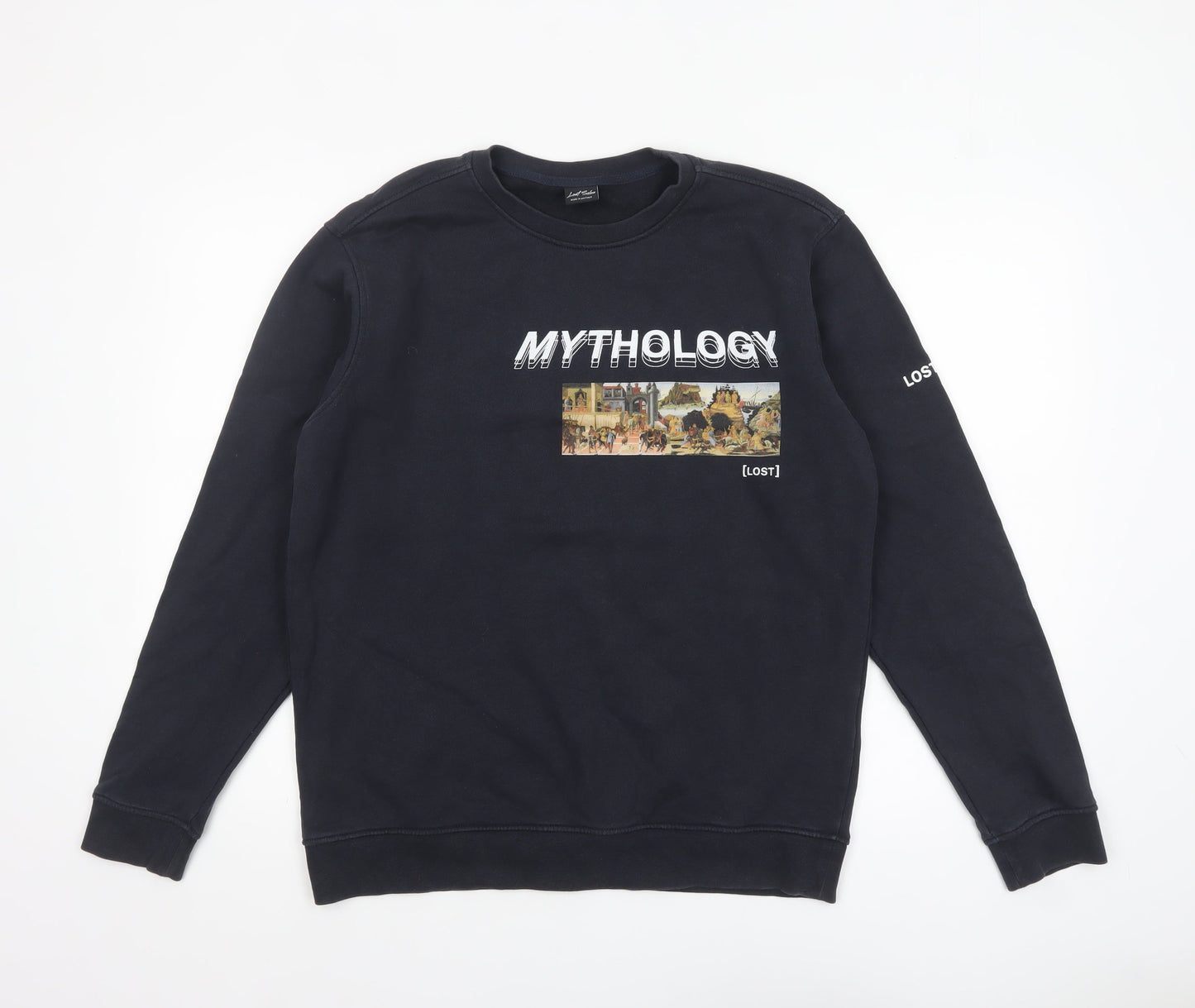 Mens UK Size XL Lost Soles Black Pullover Sweatshirt