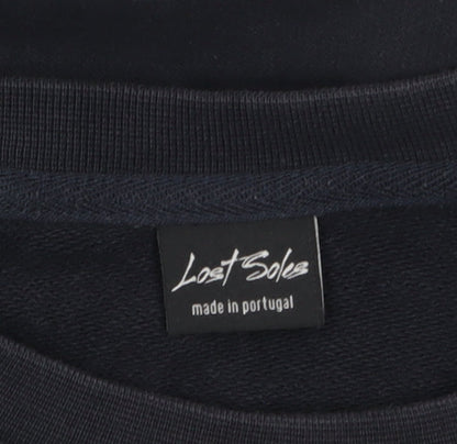 Mens UK Size XL Lost Soles Black Pullover Sweatshirt