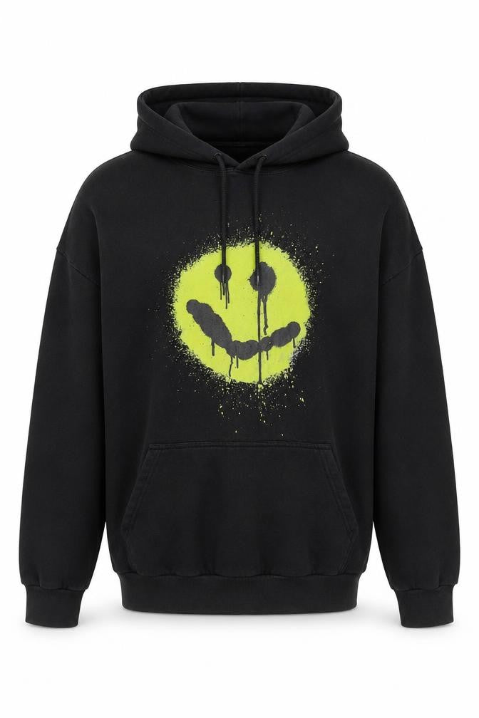 Mens UK Size M boohooMAN Black Pullover Hoodie