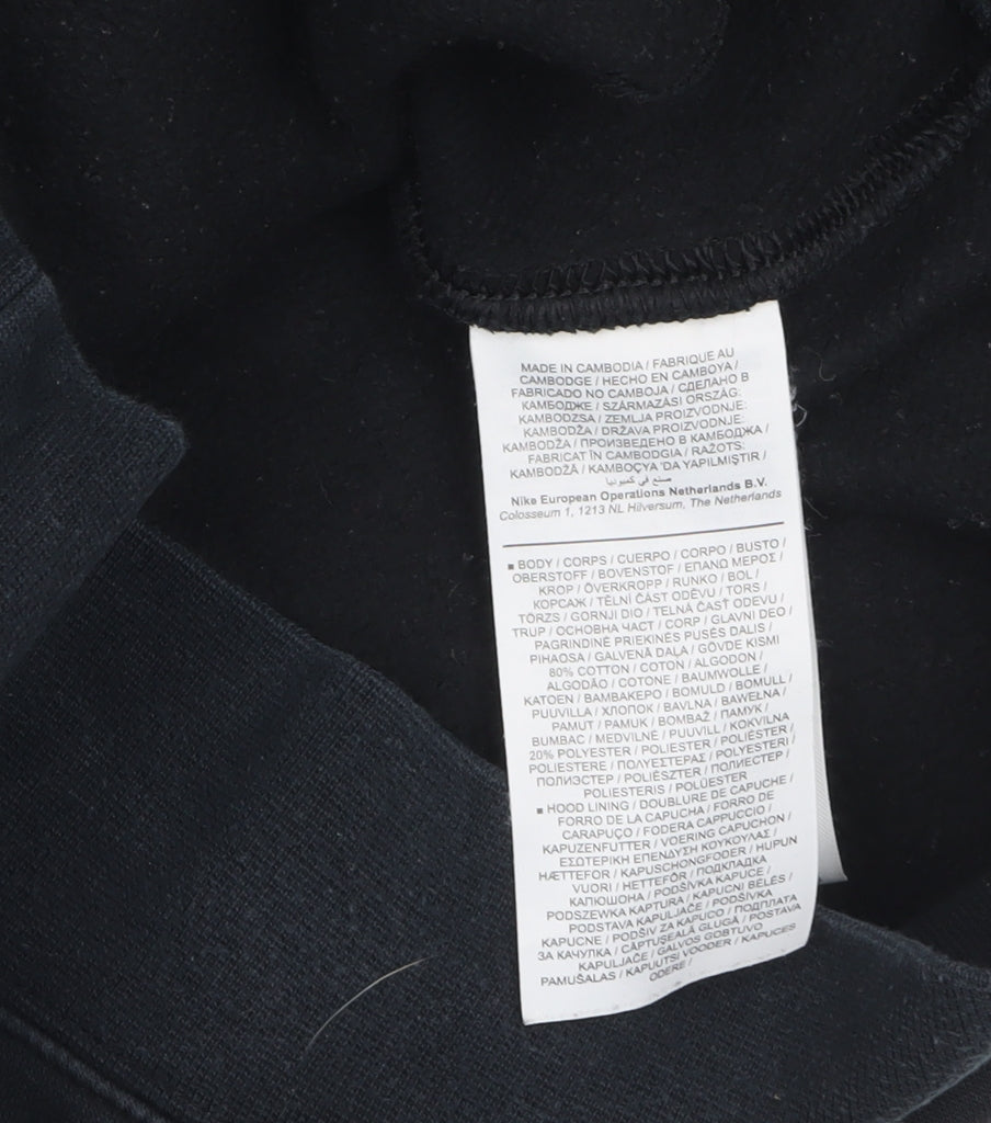 Mens UK Size S Nike Black Full Zip Hoodie