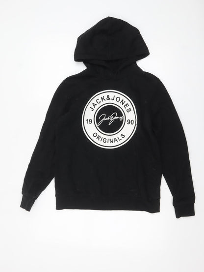 Boys UK Size 14 Years JACK & JONES Black Pullover Hoodie
