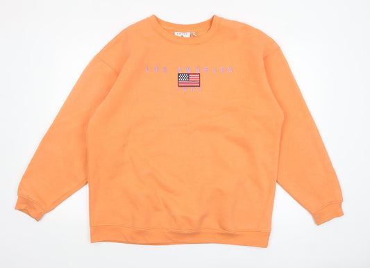 Womens UK Size 14 Daisy Street Orange Pullover Sweatshirt