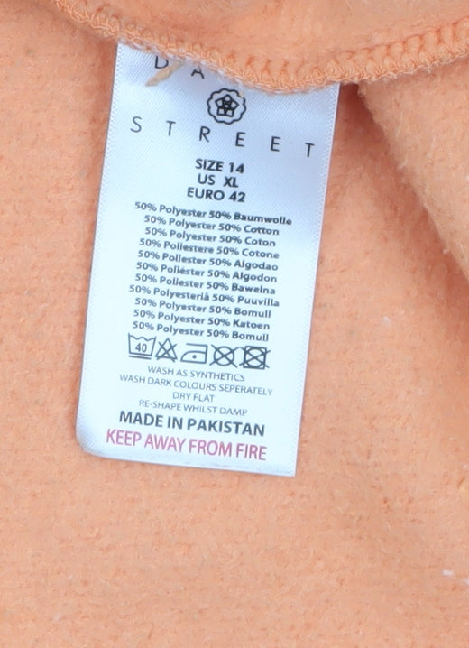 Womens UK Size 14 Daisy Street Orange Pullover Sweatshirt
