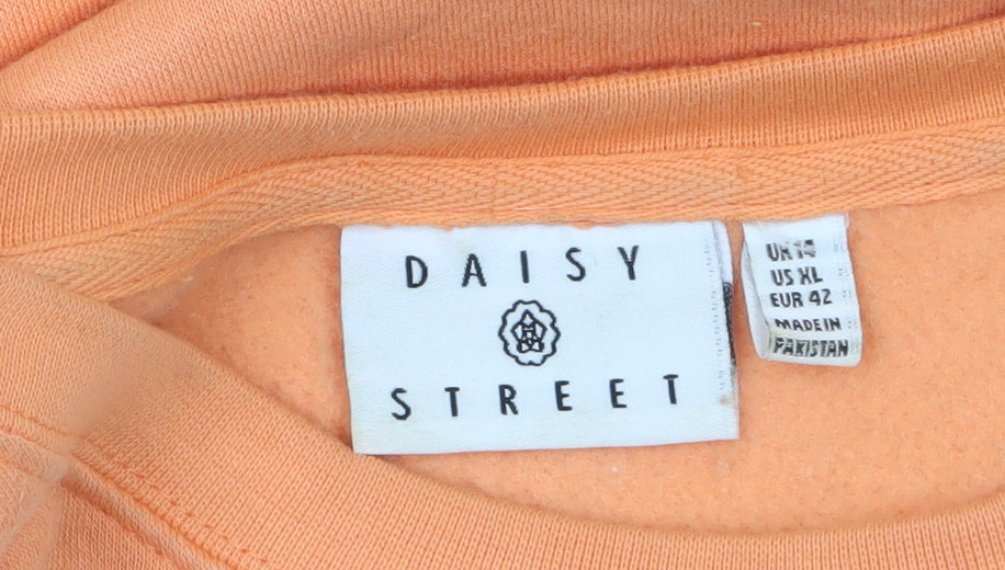 Womens UK Size 14 Daisy Street Orange Pullover Sweatshirt