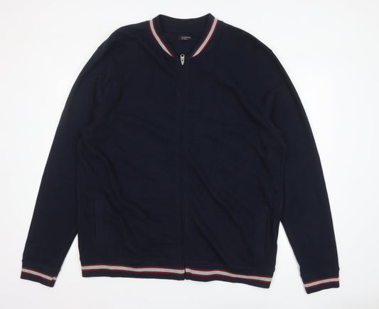 Mens UK Size 2XL M&Co Blue Basic Jacket