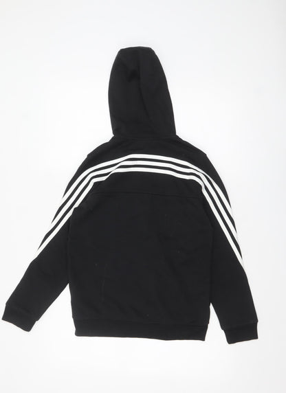 Boys UK Size 11-12 Years adidas Black Full Zip Hoodie