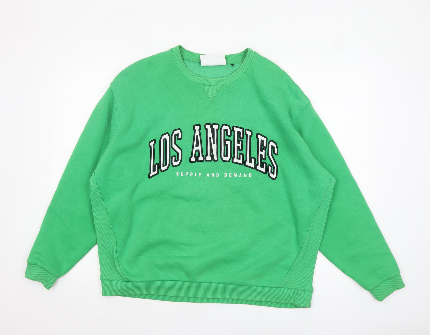 Womens UK Size 10 Supply & Demand Green Pullover Sweatshirt