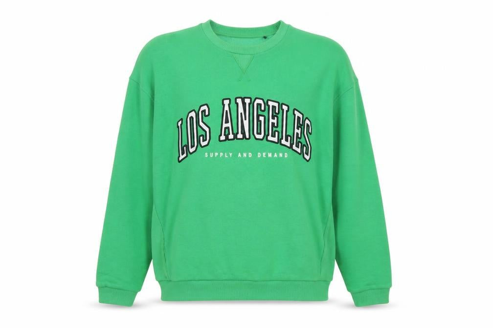 Womens UK Size 10 Supply & Demand Green Pullover Sweatshirt