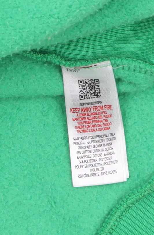 Womens UK Size 10 Supply & Demand Green Pullover Sweatshirt