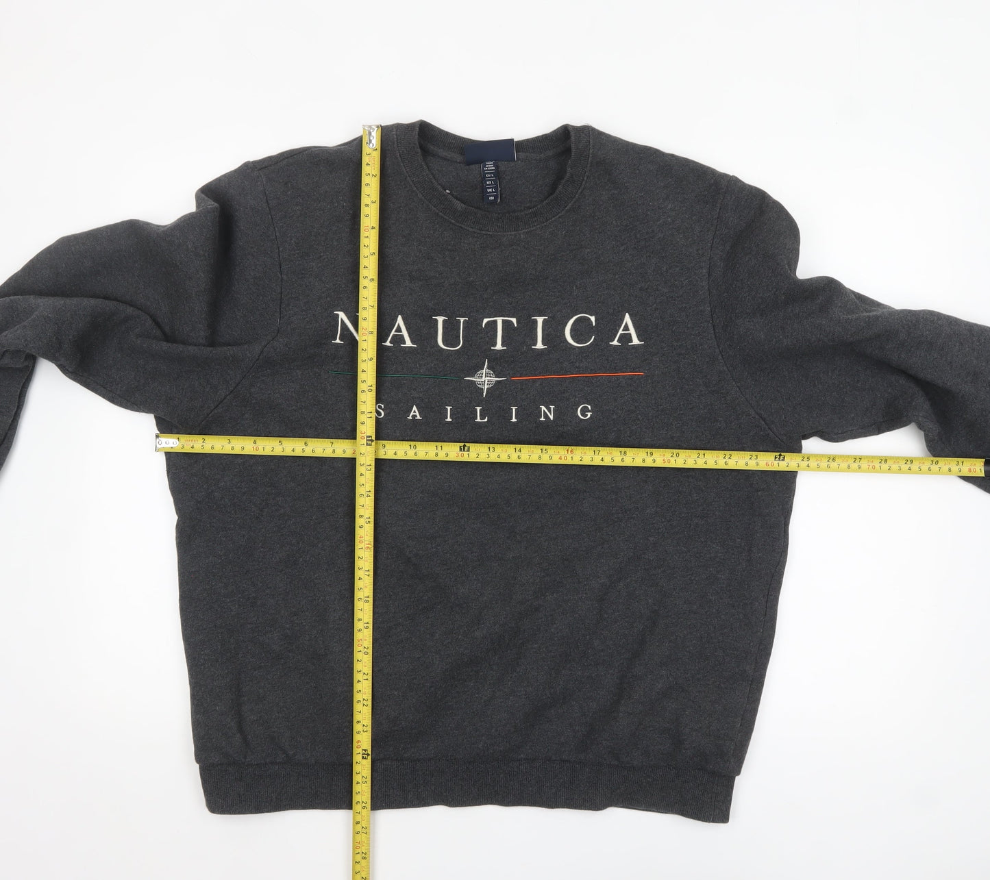 Mens UK Size L Nautica Grey Pullover Sweatshirt