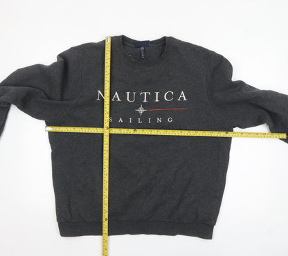Mens UK Size L Nautica Grey Pullover Sweatshirt
