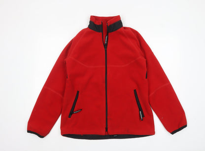 Tenson Women's Red Fleece Full Zip Jacket Size 12