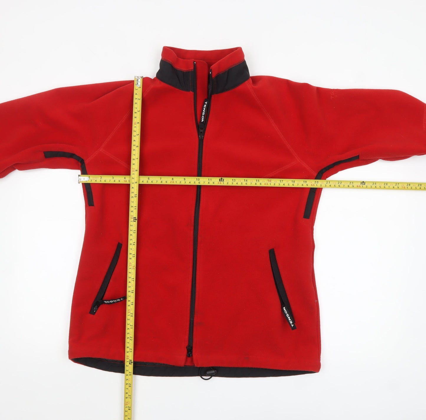 Tenson Women's Red Fleece Full Zip Jacket Size 12