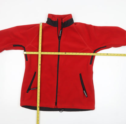 Tenson Women's Red Fleece Full Zip Jacket Size 12