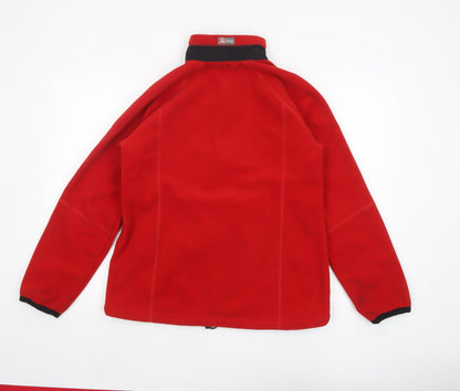 Tenson Women's Red Fleece Full Zip Jacket Size 12