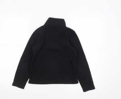Peter Storm Boys Black 7-8 Years Fleece 1/4 Zip Sweatshirt Pullover