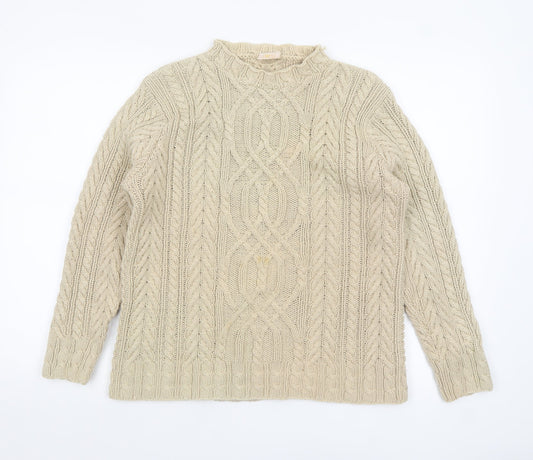 Womens UK Size L Country Casuals Beige Pullover Jumper
