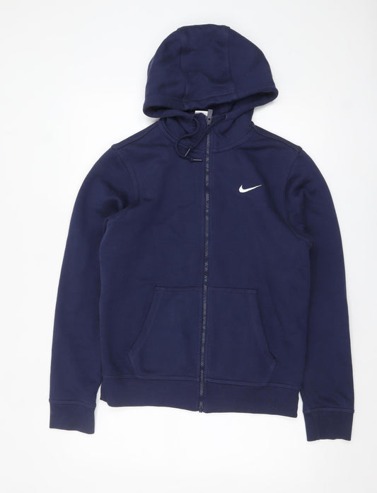Mens UK Size S Nike Blue Full Zip Hoodie