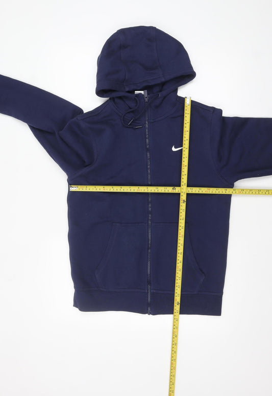 Mens UK Size S Nike Blue Full Zip Hoodie