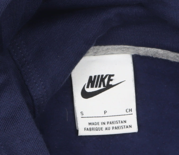 Mens UK Size S Nike Blue Full Zip Hoodie