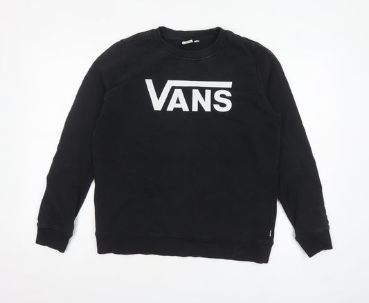 Mens UK Size M VANS Black Pullover Sweatshirt