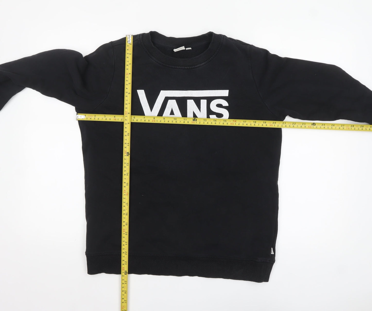 Mens UK Size M VANS Black Pullover Sweatshirt