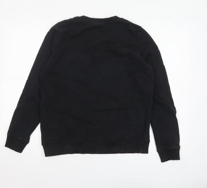 Mens UK Size M VANS Black Pullover Sweatshirt