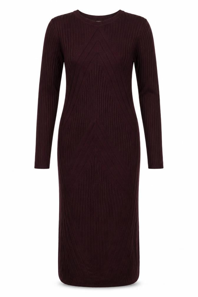 New Look Women Brown Long Sleeve Knit Bodycon Maternity Dress Size 8