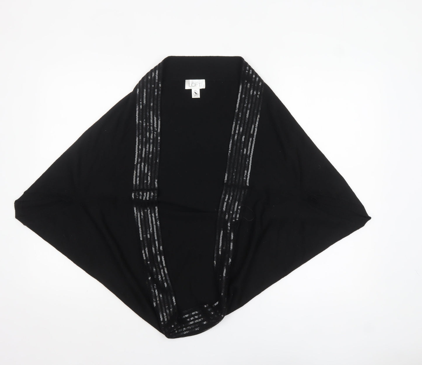 Womens UK Size L Ann Taylor Loft Black Shrug Jumper