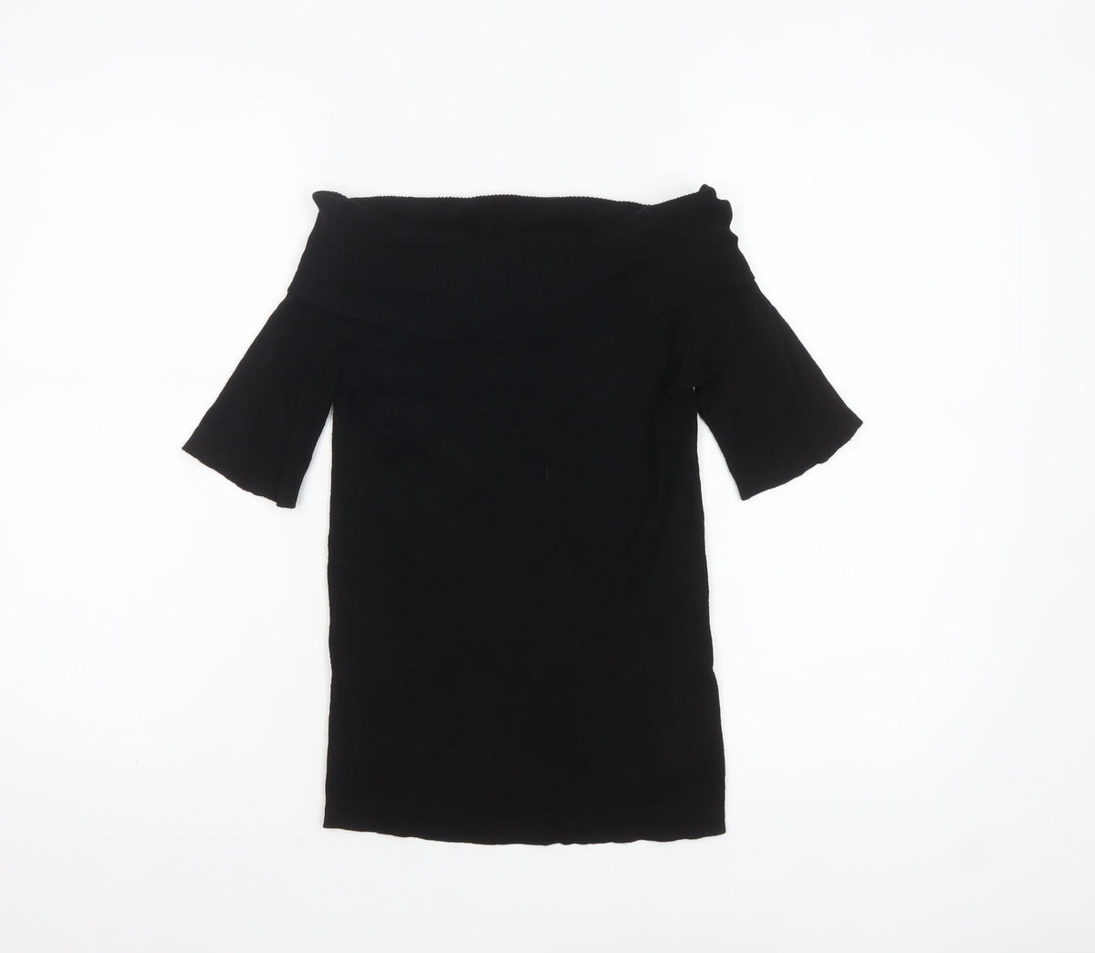 Oasis Women's Black Off Shoulder Knit Top Size 12