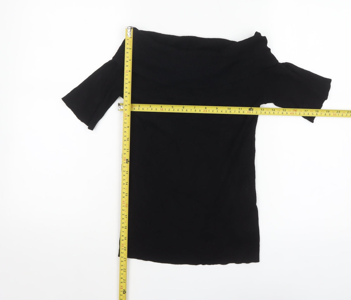 Oasis Women's Black Off Shoulder Knit Top Size 12