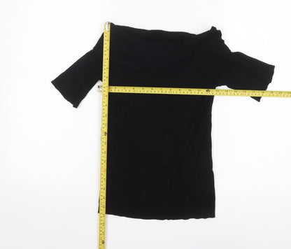 Oasis Women's Black Off Shoulder Knit Top Size 12
