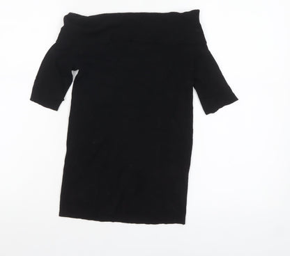 Oasis Women's Black Off Shoulder Knit Top Size 12