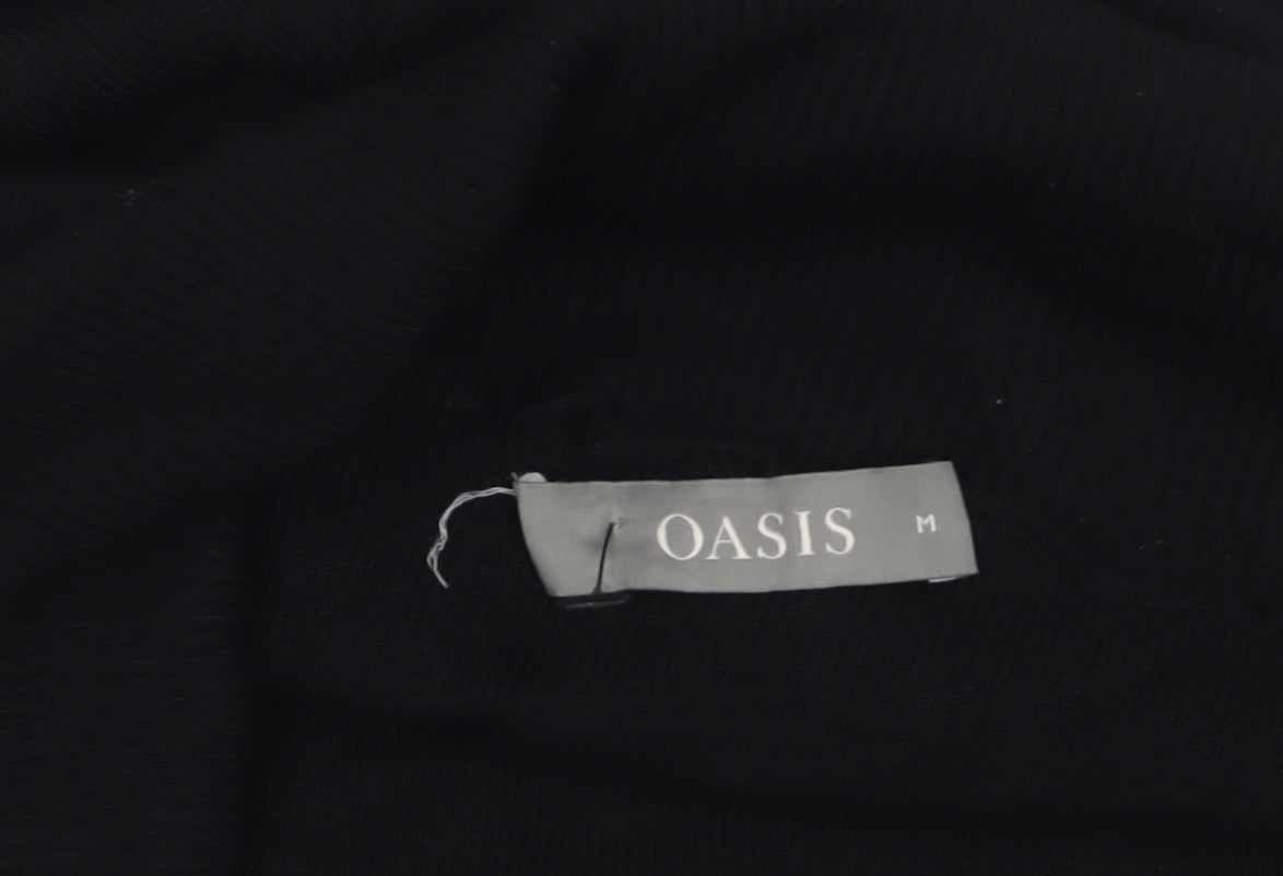 Oasis Women's Black Off Shoulder Knit Top Size 12