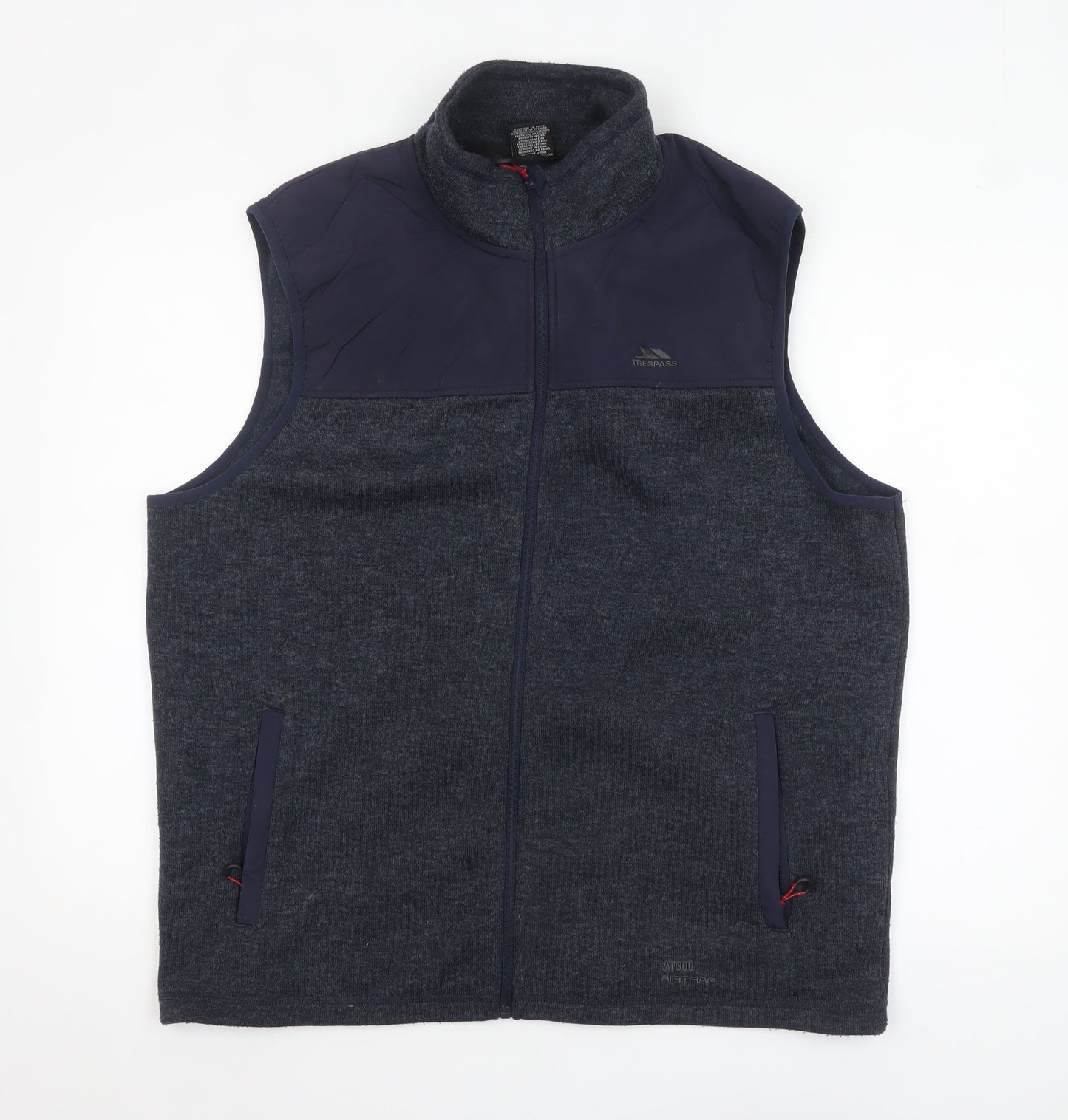 Trespass Men’s Blue Fleece Bodywarmer XL Outdoor Zip Waistcoat