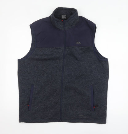Trespass Men’s Blue Fleece Bodywarmer XL Outdoor Zip Waistcoat