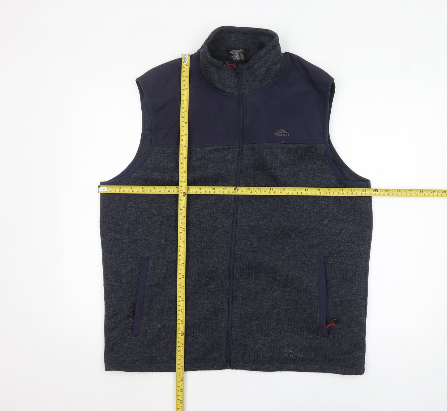 Trespass Men’s Blue Fleece Bodywarmer XL Outdoor Zip Waistcoat