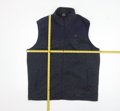 Trespass Men’s Blue Fleece Bodywarmer XL Outdoor Zip Waistcoat