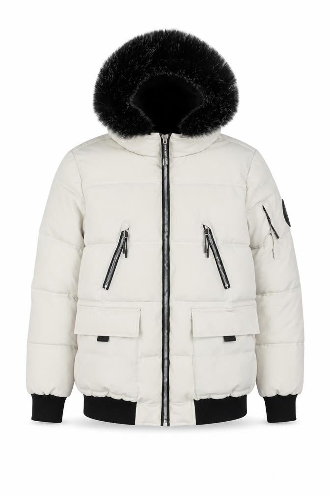 Womens UK Size 12 Pink Soda Sport Ivory Puffer Jacket