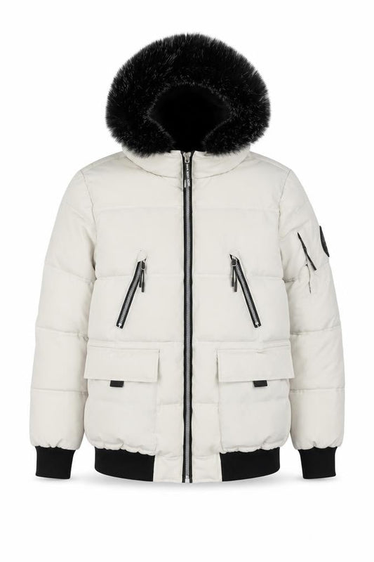 Womens UK Size 12 Pink Soda Sport Ivory Puffer Jacket