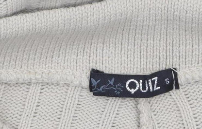 Womens UK Size S Quiz Relaxed Fit Sweatpants Beige Trousers
