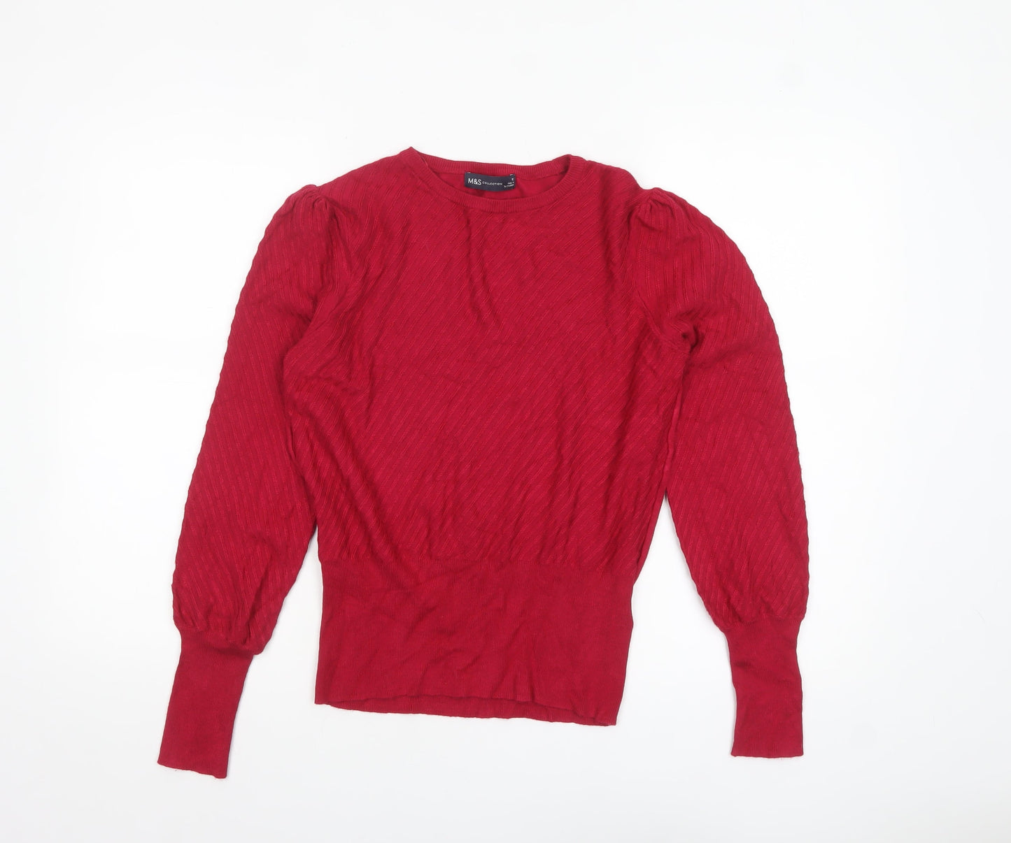 Womens UK Size 12 Marks and Spencer Red Pullover Jumper