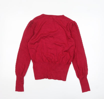 Womens UK Size 12 Marks and Spencer Red Pullover Jumper