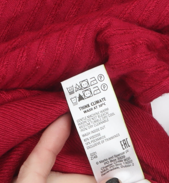 Womens UK Size 12 Marks and Spencer Red Pullover Jumper