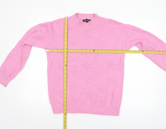 Womens UK Size M Paramour Pink Pullover Jumper